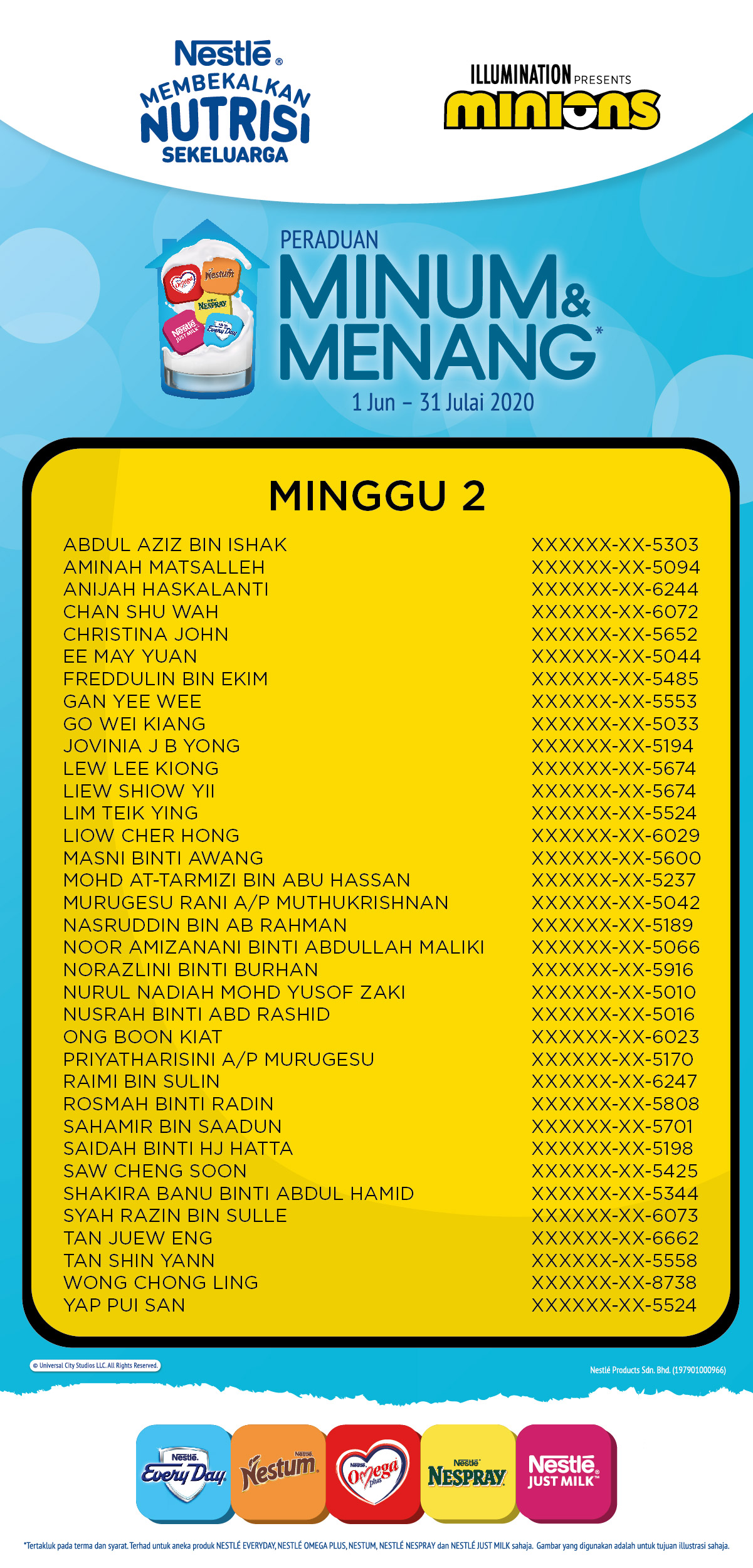 Peraduan Minum & Menang Beg Minion  Dear Nestlé